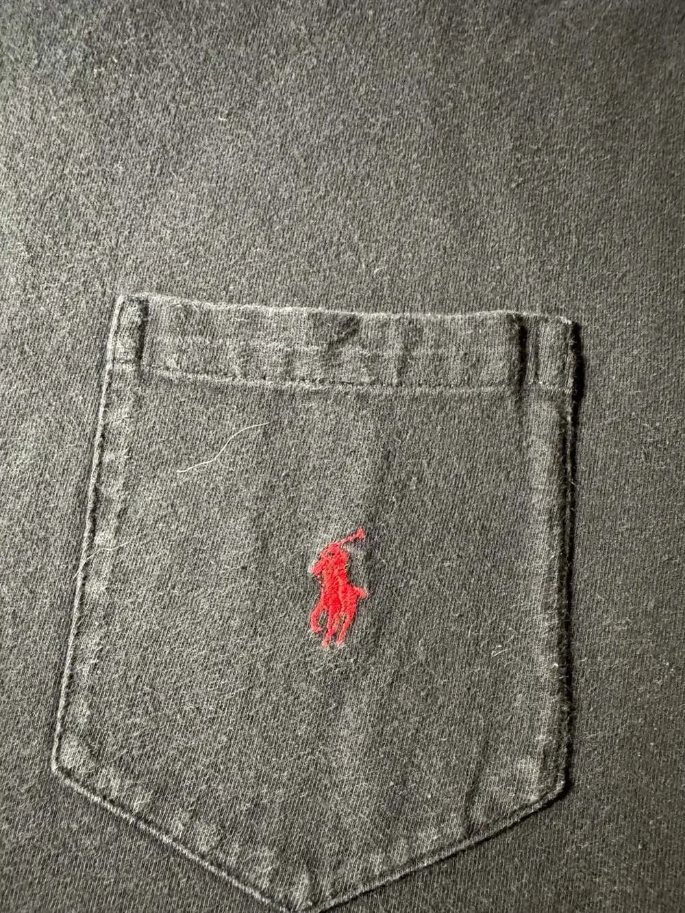 Polo Ralph Lauren Classic Fit Black Pocket T-Shirt with Red Pony Logo